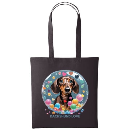 Valentine dachshund with bubbles and hearts  Thumbnail